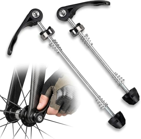 Quick Release Skewer for Bicycle Wheels, MTB Accessories Wheel Fixing Solution with Quick Release Bolts Design, Secure Bicycle Wheel Nuts Replacement for Road Bike Mountain Bike Commuting Repair Use
