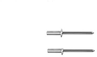 50 RIVETTI A STRAPPO IN ALLUMINIO PER RIVETTATRICE - Dimensioni (mm) d x L x D 6,4 x 12 x 12