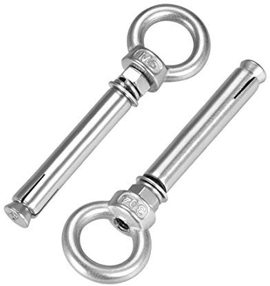 sourcing map M6x70 Boulon Expansion Anneau à visser Œil écrou Vis Anneau Ancre Rawl Pour Suspendre 2Pcs