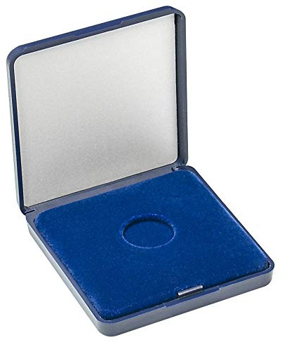 LINDNER Das Original Münz-Etui mit Blauer Velourseinlage für Münzen/Münzkapseln bis Außen-Ø 20 mm