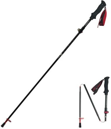 Naturehike Wanderstöcke 3K Carbon Trekkingstöcke Ultraleicht Fünf-Sektionen Teleskopstöcke Schnell verstellbar für Damen & Herren Hiking/Camping/Mountaining(EIN Stock)