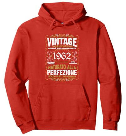64° Compleanno 64 Anni Compleanno Uomo Vintage 1962 Regalo Felpa con Cappuccio