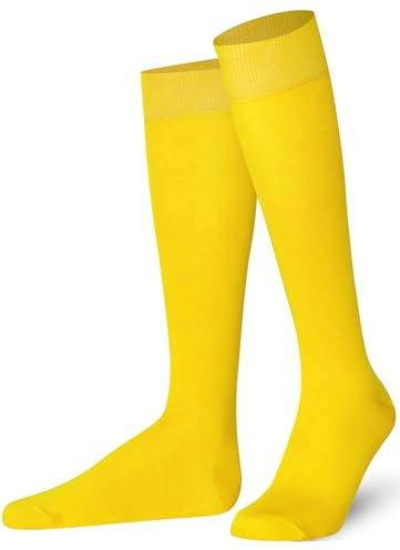 Mysocks Unisex Kniestrümpfe lange Socken, aus extra fein gekämmter Baumwolle | Nahtloser Zeh | Weiches Latexband