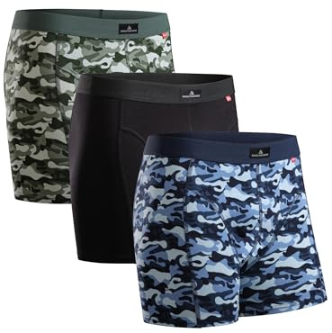 DANISH ENDURANCE Boxer Uomo Cotone, con o Senza Patta, 3 o 10 Paia | Boxer in cotone elasticizzato con cuciture piatte, con o senza patta frontale, per uso quotidiano