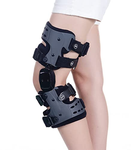 NYSJTYD Verstellbare Knieorthese, klappbare stabilisierende Knieorthesen für Knieschmerzen, Post-OP, Meniskusriss, Verstellbarer Medizinisch-Orthopädischer Stützstabilisator, Einheitsgröße