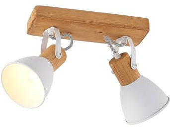 Lindby Faretto dimmerabile (Scandinavo) colore Ocra, in Legno ad es. Soggiorno & Sala da pranzo Lampada incasso plafoniera applique