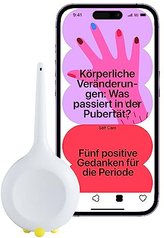 Teena - die smarte Begleitung durch die Pubertät I Perioden Tracker für Teenager mit Vorhersage der Menstruation und informativer App I Yellow