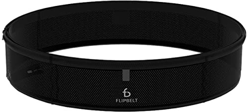 FlipBelt Lightweight Running Air Belt, Fitness and Running Fanny Pack for Women and Men, Non Chafing Waist Band Pack for Phone, Keys, Money, Moisture Wicking Storage Belt, USA Company