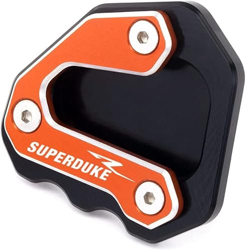Motorrad CNC Fuß Seitenständer Kickstand Pad für KTM 1290 Adventure SUPER Duke R 2013-2018, Motorradzubehör Ständer Verlängerungsplatte Unterstützung Vergrößern FußPolster