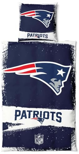 New England Patriots NFL bedding set ** Raw ** cotton, zipper, 135x200 cm duvet cover and 80x80 cm pillowcase