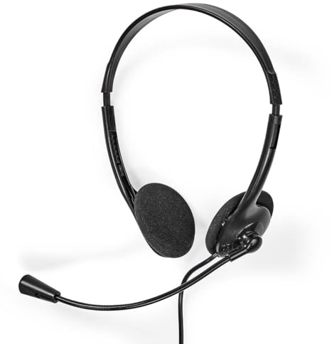 NEDIS Cuffie per PC | On Orecchio | Stereo | USB Type-A/USB Type-C™ | Microfono pieghevole | Nero