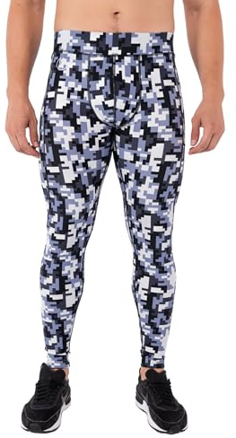 Kapow Meggings Prestations Leggings med fickor & avtagbart skyddsinlägg - Vadderade kompressionsleggings för män Träningskläder för förbättrad komfort