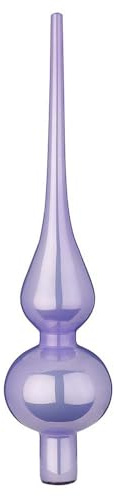 Inge Glas Christbaumspitze 26cm | Weihnachtsbaumspitze aus Glas | Hochwertige Spitze für den Weihnachtsbaum Weihnachten (Lilac Glanz)