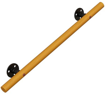 Gorssen Buche Holz Handlauf,Handläufe für Treppen,Treppengeländer Geländer für Treppe Treppe Wandhandlauf,Länge 30cm-600cm Handlauf Treppen Holz,mit komplett mit Wandhaltern