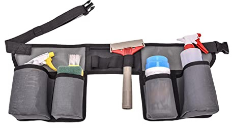 Shakven Adjustable Cleaning Bottle Holster Belt | Tool Storage Belt for Housekeeping Cleaning Caddy,Cleaning Supplies Waist Apron,Tool Belt With 4 Pockets,House Cleaning Supplies, WV8VTHFHIML5AQDDND