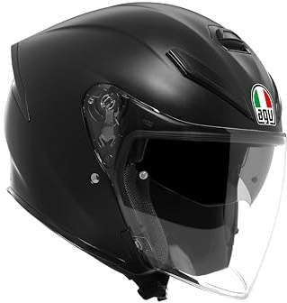 AGV - K5 JET EVO E2206, Jet Unisex Motorbike Helmet, Carbon and Glass Fibre Open Face Motorcycle Helmet, with Scratch Resistant and Anti-UV Visor