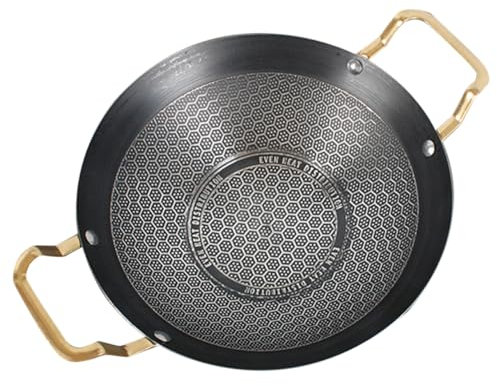 Amosfun Stainless Steel Pot Non-Stick Frying Pan for Kitchen Outdoor Camping Cooking Pot Double Handle for Household Use