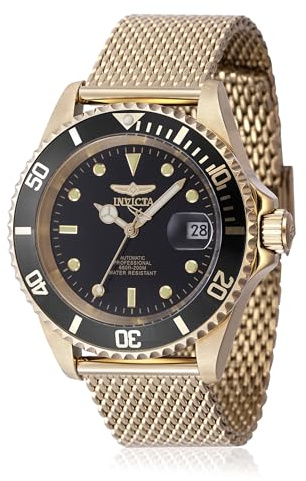 Invicta Herren Pro Diver Automatikuhr, Gold, Modern