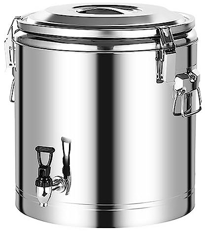 LXWKAI Isolierter Getränkespender, Edelstahl-Isolierfass-Heißwasserspender mit Wasserhahn für heißen Tee, Kaffee, kalte Milch, Wasser, Saft für das gewerbliche Home-Office, 20 l