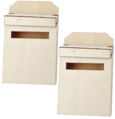 KONTONTY Mini Boîte Aux Lettres en Bois pour Garçons Et Filles Jouet Créatif De Décoration De Maison Miniature À Léchelle 112