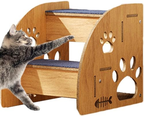 Rutschfeste Hundetreppe aus – Abnehmbare Hundetreppe aus , Hochbett, Kletter-Hundebett-Stufen, Haustiertreppe für Katzen, Indoor-Haustiertreppe Hundetreppe für große/mittel/kleine Hunde &
