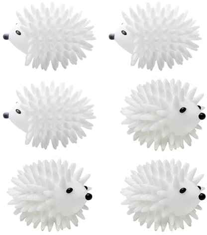 Trocknerbälle für Wäschetrockner Effektive igelball Trocknerbälle für Daunenjacken und weiche Wäsche Trockenbälle in wäschebälle für waschmaschine wäschebälle für trockner(6 pack)