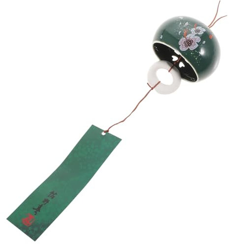 IWOWHERO Windspiele Im Japanischen Stil Dekorative Hängende Keramik-Glocken Für Garten Balkon Außenornament Mit Klarer Klang Und Langlebigem Design