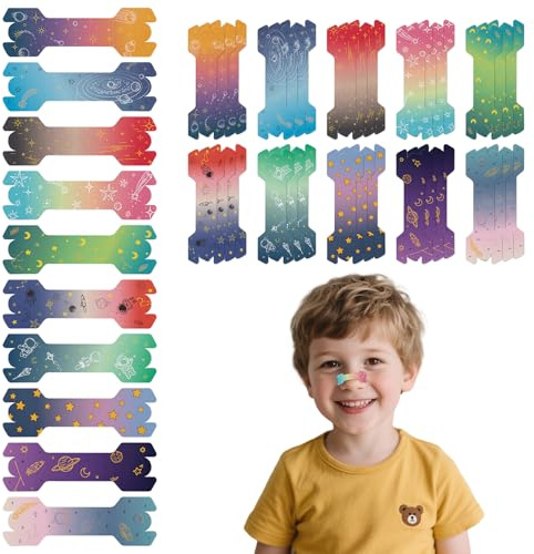 Nasal Strips Kinder,Antischnarch Nasenpflaster,Schnarchstopper,Hilfsmittel Gegen Schnarchen,Nasenstreifen Zum Atmen,Nasenstrips Besser Atmen,Nasenstreifen Gegen Schnarchen (Planet, 30)