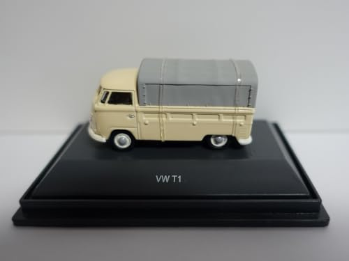 SCHUCO VW T1 Pritsche LKW, beige, 1:87, Modellauto