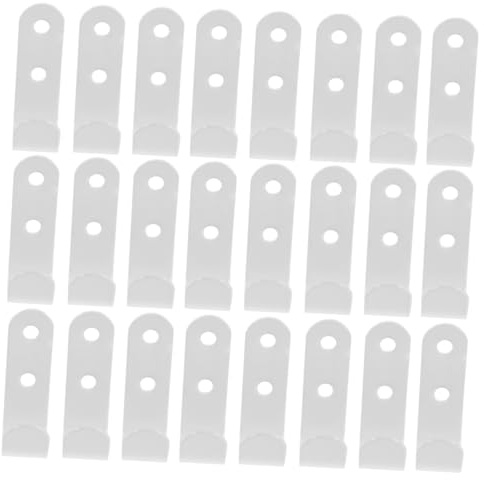 ULTECHNOVO Set de Crochets de Fixation Blancs pour Bâche de Remorque Accroches Solides avec Vis et Chevilles Crochets Utilitaires pour Bâches Auvents et Filets de Camion Installation Facile