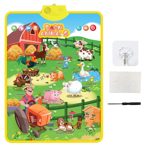 Poster Alfabeto Elettronico – Poster Musicale Interattivo, Giocattolo Educativo Parlante | Regalo di Natale o Compleanno per Bambine | Lavagna Didattica per Età 2–4 Anni