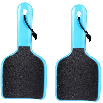 IWOWHERO 2 Limas para Pies Removedor de Callos Fácil de Lavar Forma Curva de Doble Cara Plástico y Esmeril para Pedicura Profesional y Doméstica