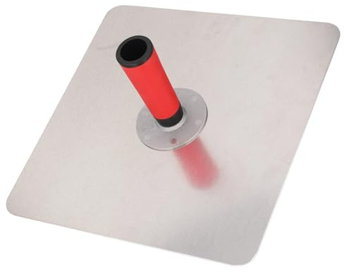 FTVOGUE Aluminum Drywall Plaster Tool with Soft Grip Handle, Lightweight Mortar Board Holder for Drywall Plaster Cement Round Corner Mud Tray