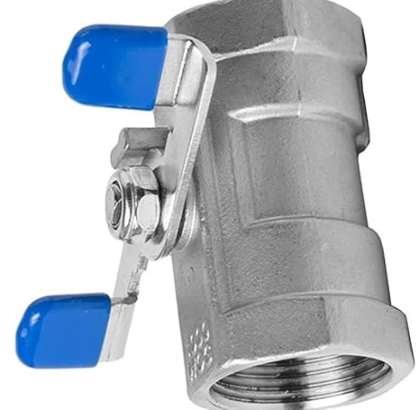 Kugelhahn mit Schmetterlingsgriff aus Edelstahl 304 – einteiliges Ventil mit 1/4 Zoll bis 1 Zoll Innengewinde(1/4Inch)