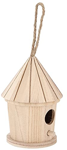 RASTKY Casetta per Uccelli in Legno Squisito Nido per Uccelli Naturale Sospeso Fai-da-te per Giardino Esterno, Regalo Perfetto per gli Amanti degli o della Natura, Realizzato in Legno di Paulownia