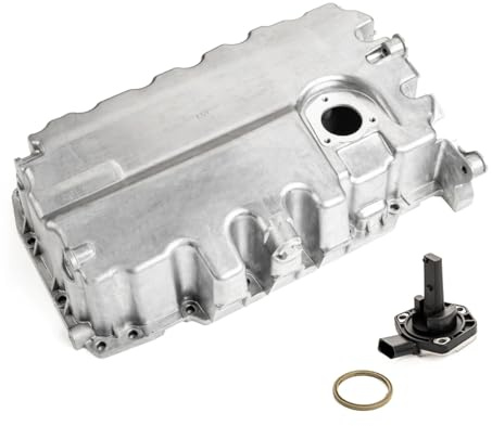 LST Ölwanne Set mit Ölstandsensor Ölniveau Sensor Fühler Ölbehälter Ölablassschraube kompatibel mit Seat Alhambra 7V Skoda Fabia II 542 545 Roomster 5J7 VW Sharan 7M - 1.9 TDi 2.0 TDi