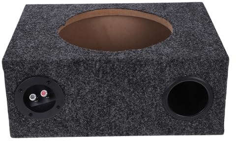 Didiseaon Caisson de Basses 10 Pouces pour Voiture Boîtier en Bois Robuste Etanche Caisson Subwoofer Passif pour Installation Audio Automobile Boîte Simple Cabine Housse Adaptée