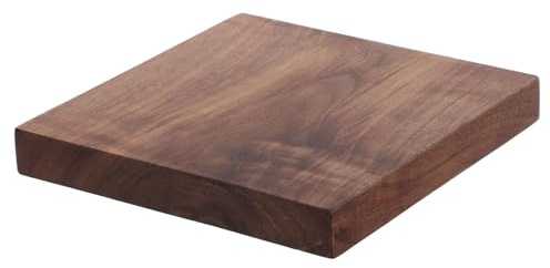 SEWACC Planche de Bois Dur en Noyer Noir 15 X 15 X 2 Cm Panneau de Bois Brut pour Bricolage et Décoration Intérieure, Feuille de Contreplaqué Artisanal, Matériau Naturel pour Menuiserie