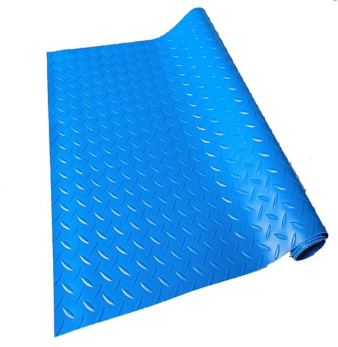 Rouleau de Tapis en Caoutchouc, Rouleau de Tapis Sol en PVC for Garage et Salle Sport, Multicolore, 1,5X(1-20) m(Blue,1.5x3m)