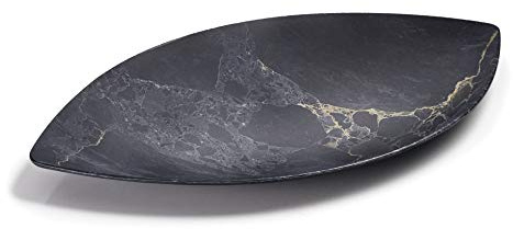 Lacor 63192 - Fuente con Forma de Hoja de melamina Libre de BPA, Acabado | En melamina resistente, para servir y presentar en mesa; libre de BPA, ideal para cocina profesional y uso diario en casa