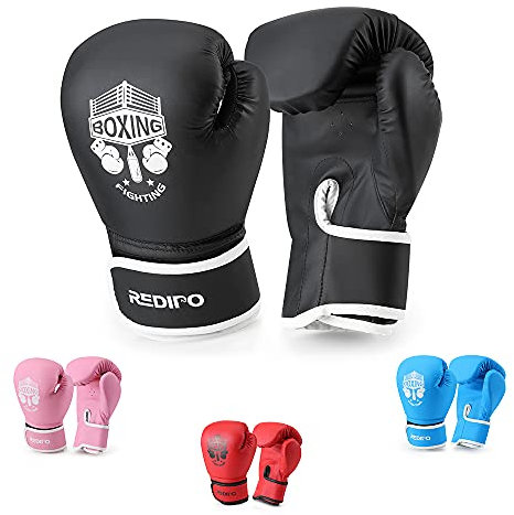 Redipo Kids Boxing Gloves, Sponge Foam Training Sparring Gloves Thai Kick Boxing for Kid and Youth, Suitable for Boys and Girls Age 3 to 9 Years