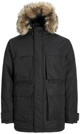 JACK&JONES PLUS Jjstar-Parka Pls, Black/Detail:No Badge, XXXL Uomo