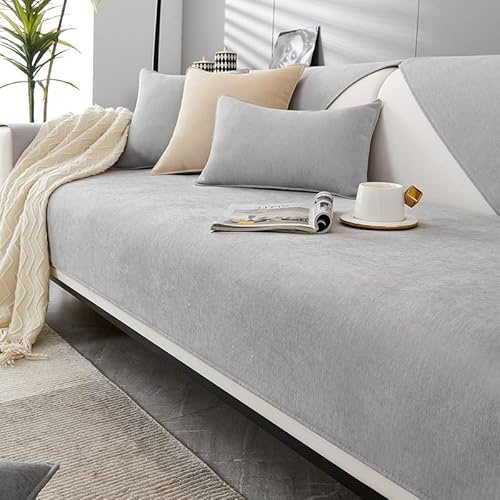 WYJHNLBEDC Sofa/Couch überzug/überwurfdecke, Sofabezug L/U Form | Bequeme Chenille Couchbezug für Sofa 3/2/1 Sitzer/Ecksofa/XXL, Sofaschutz Hund Kratzschutz Katze