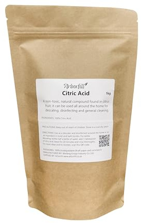 Citric Acid,1kg, Natural Home and Appliance Descaler, Pure Citric Acid Powder, Food Preservative, Bath Bomb Ingredient