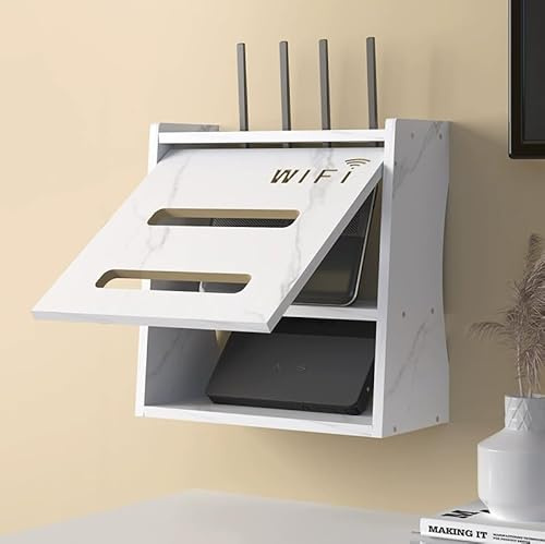 HFGHGDF Router Verstecken, Schrank und Box für Ihren Kabelsalat (Color: White)