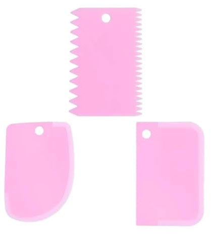 QuxetlRyz Sottotorta Tondo 3 Pezzi Raschietto for Crema, lisciante, Fai da Te, for Decorare Torte, Fondente, stampi for Pasticceria(Color5)
