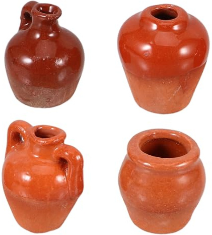 HANABASS 4pezzi Vaso in Ceramica Piccolo Vaso Per Germogli in Ceramica Decorativo Per Piante Miniatura Centrotavola Decorazioni Per Mensole e Tavolo