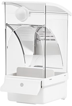 Distributeur de nourriture pour perroquets de grande capacité, amovible, facile à nettoyer, transparent, accessoire de cage pour perroquets avec design amovible