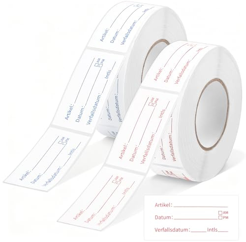 1000 Stück Gefrieretiketten zum Beschriften, 25 x 50 mm