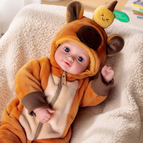 BABESIDE Bambola Realistica – 17 Pollici Bambole Bambina corpo Morbido, Bambole Neonata con Occhi Azzurri e Simpatico Outfit e Accessori, Regalo e Oggetto per Bambini dai 3 Anni in su
